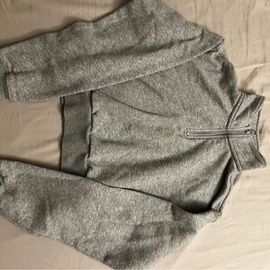 TNA Heather Gray Zip-Up Pullover